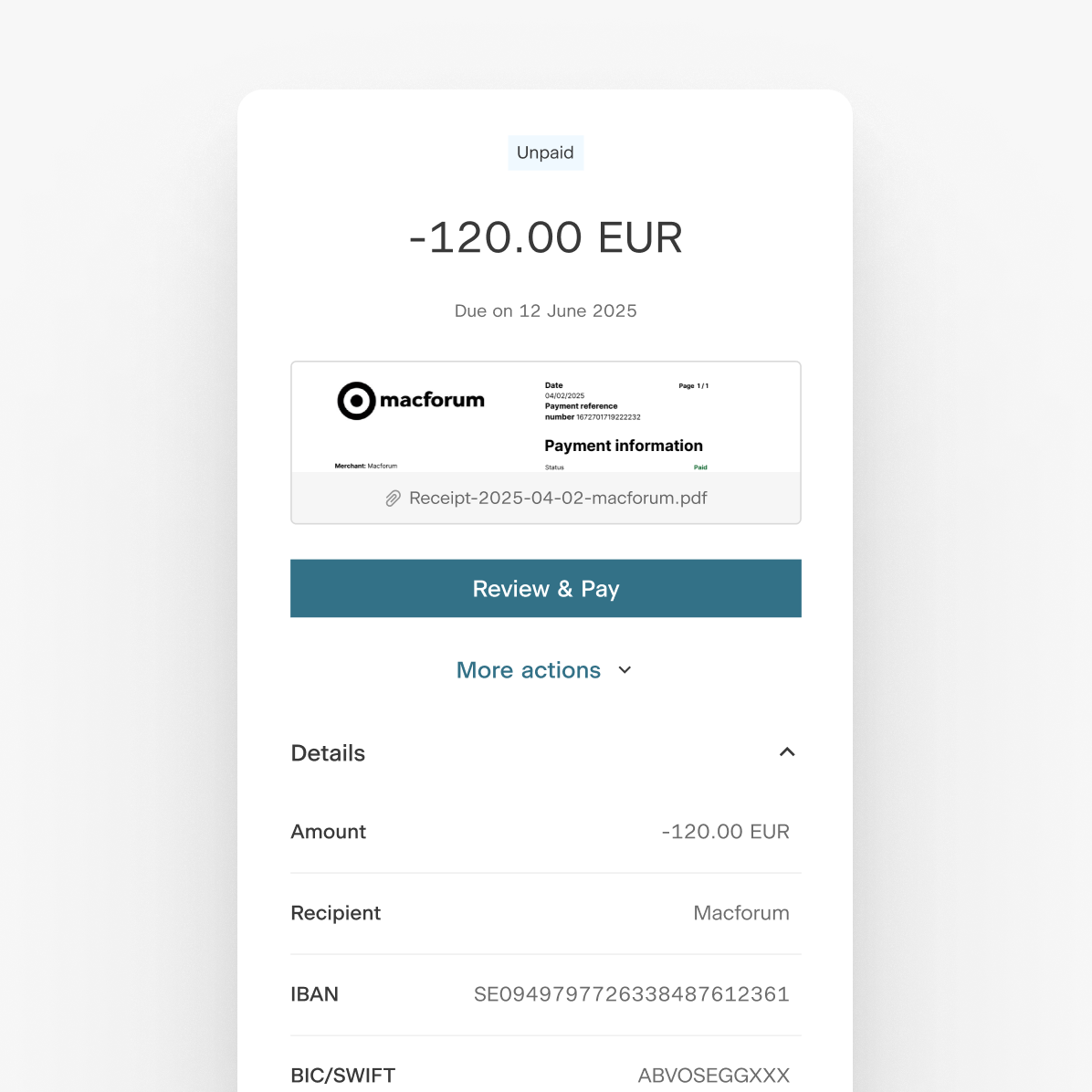 Automate receipt & invoice entry