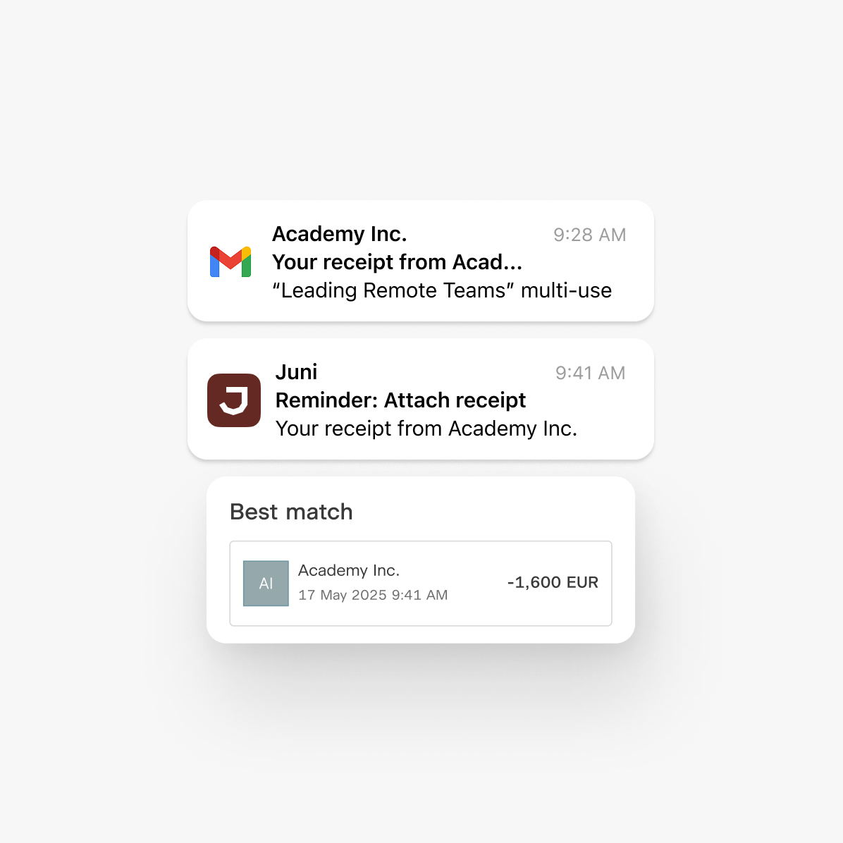 Smart automation for all your receipts