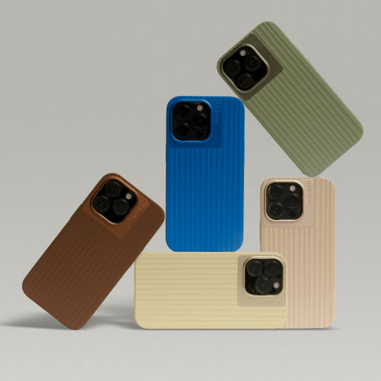 Phone with cases in different colours