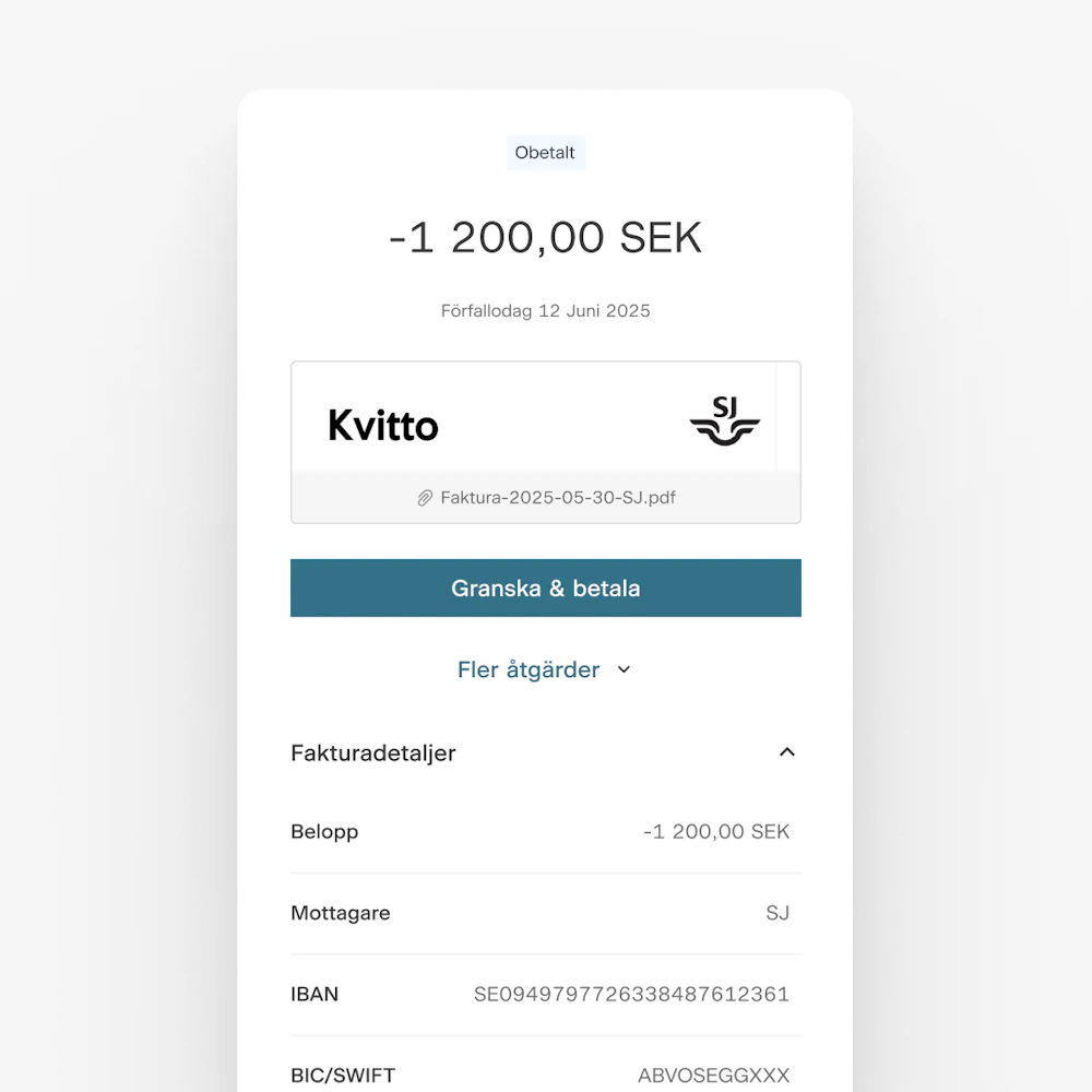 Slipp manuell hantering av kvitton & fakturor