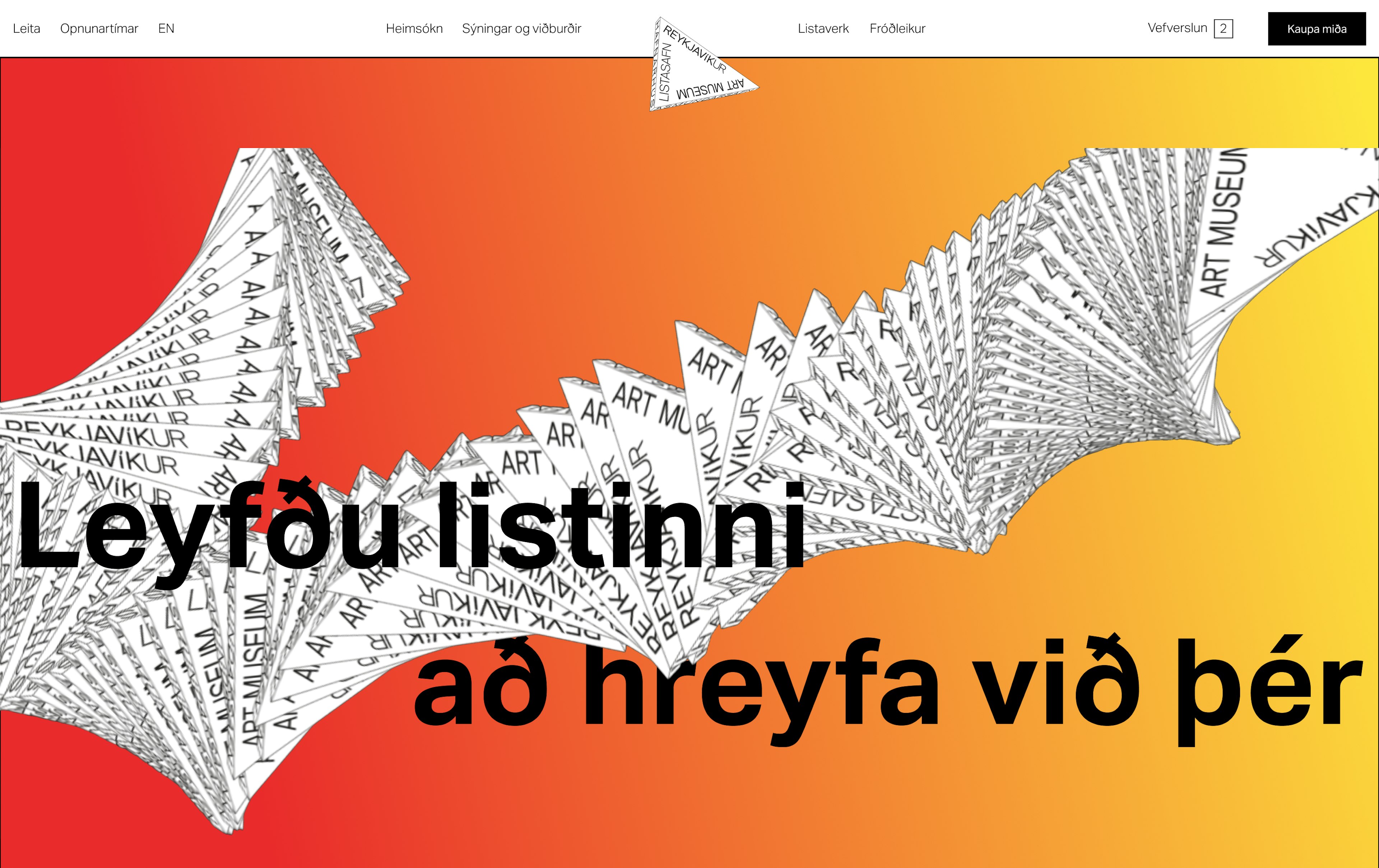 Mynd af hönnun Júní fyrir Listasafn Reykjavíkur