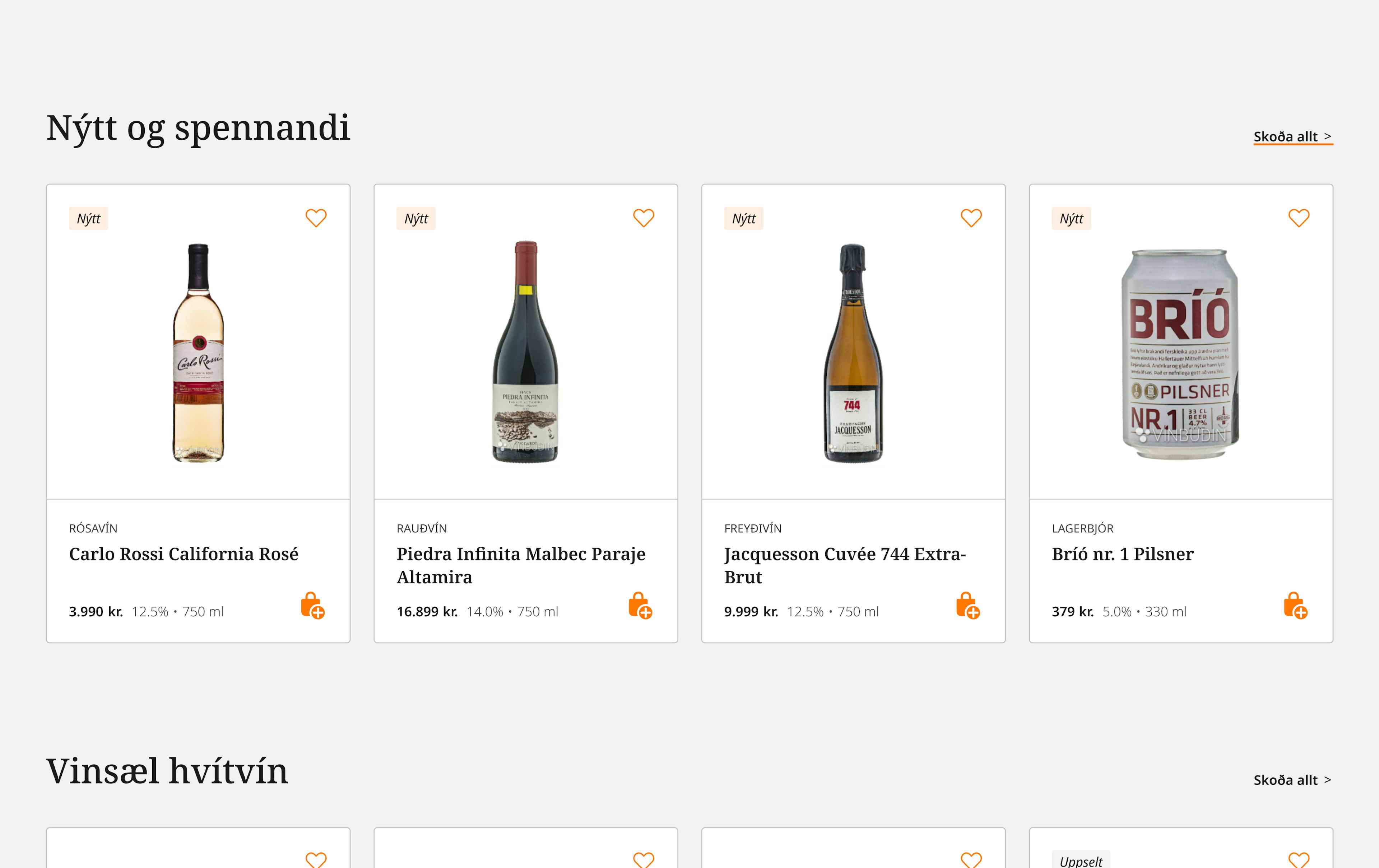 Skjámynd af síðu Hagkaups