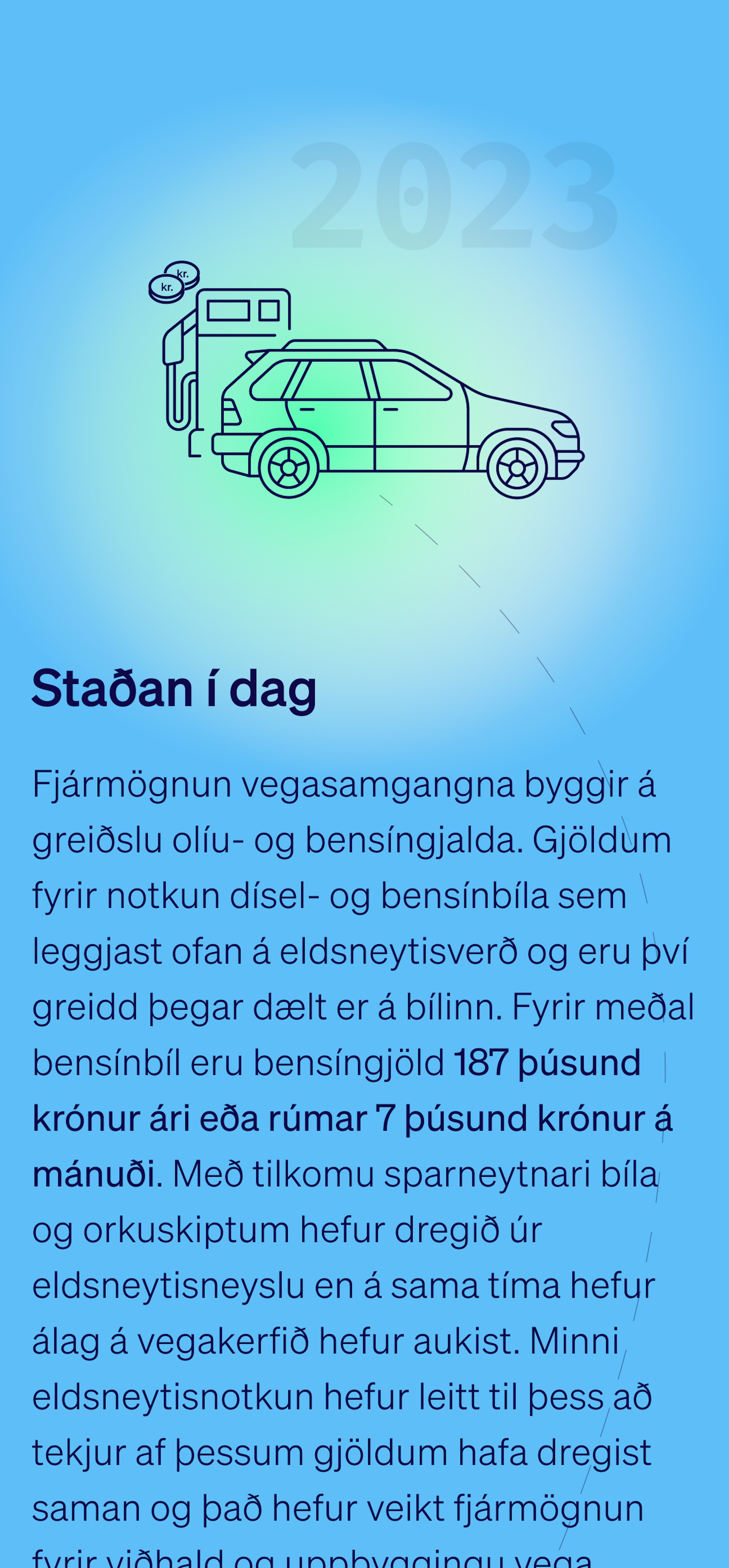 Skjámynd af vefsíðu Vegir okkar allra