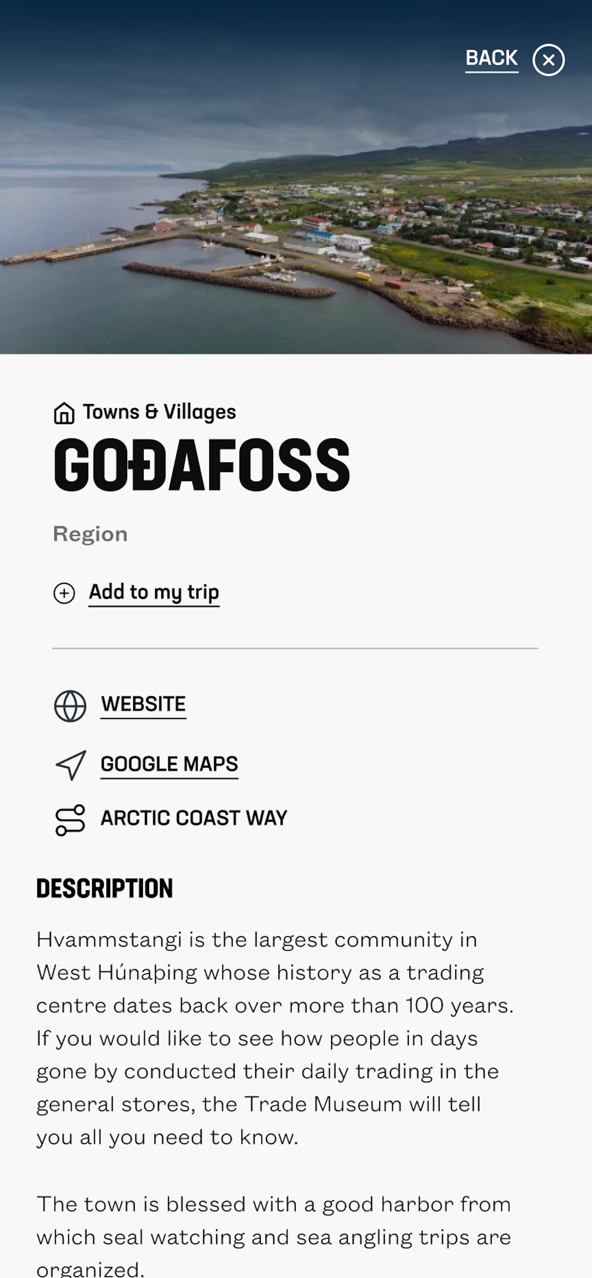 Skjámynd af korti af Íslandi í farsíma