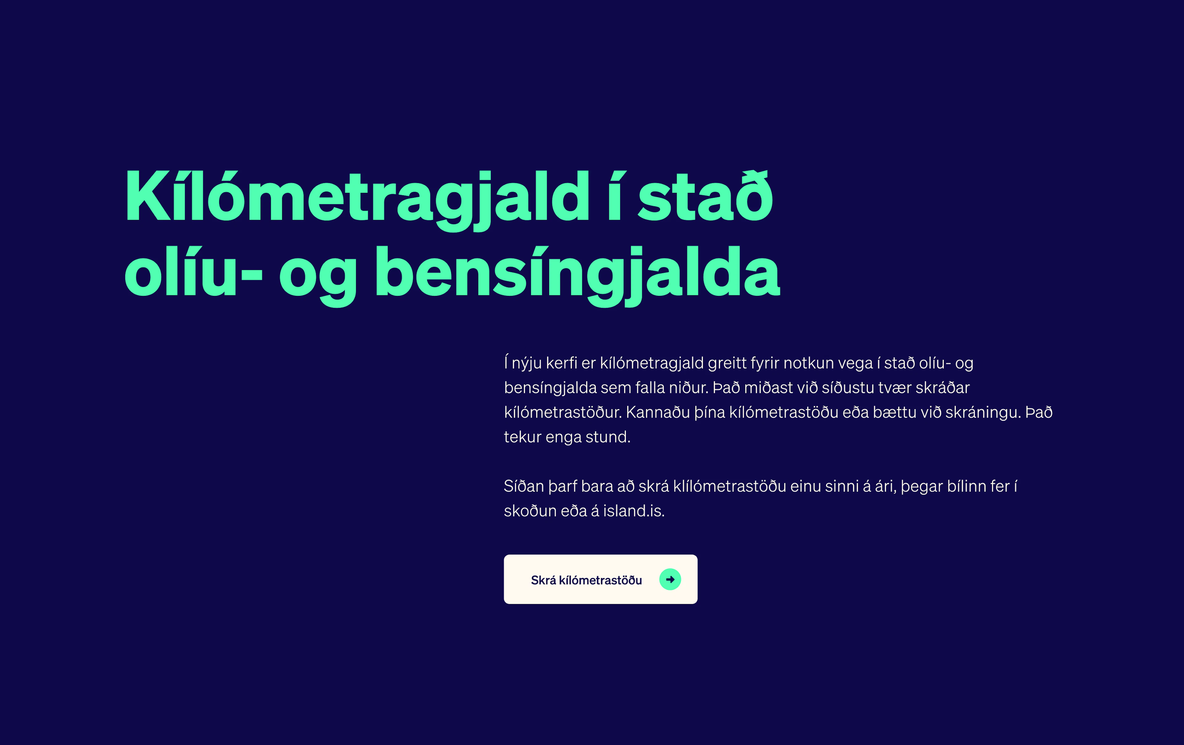 Skjáskot af kafla á vef Vegir okkar allra