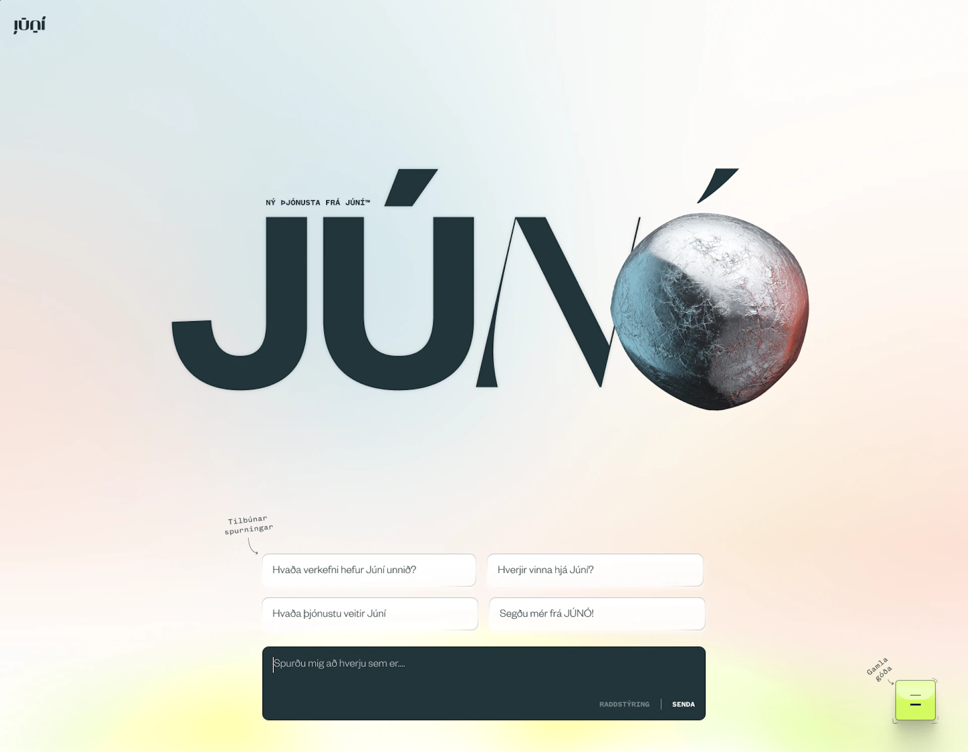 viðmót fyrir Júnó