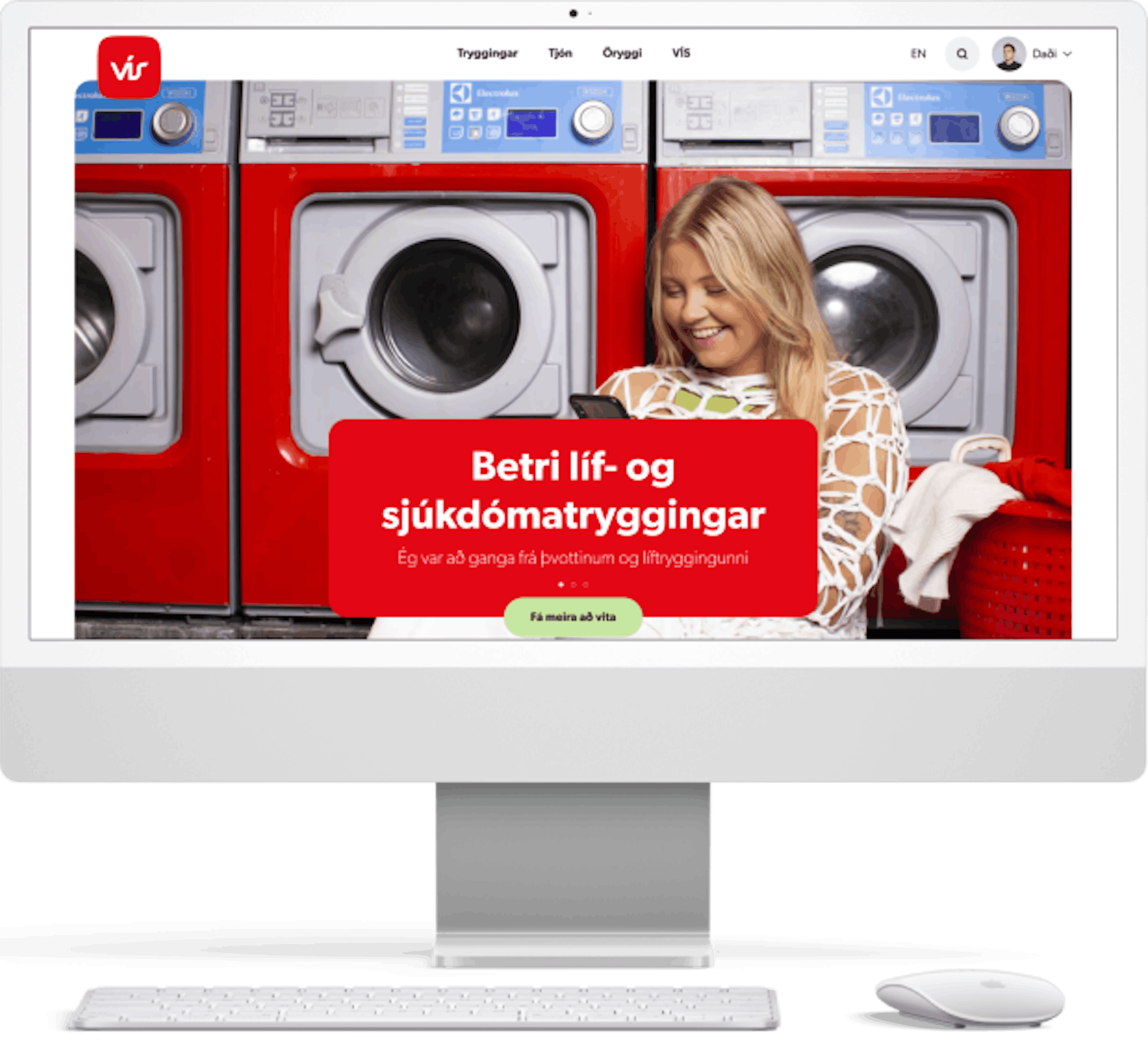 Skjámynd af heimasíðu VÍS