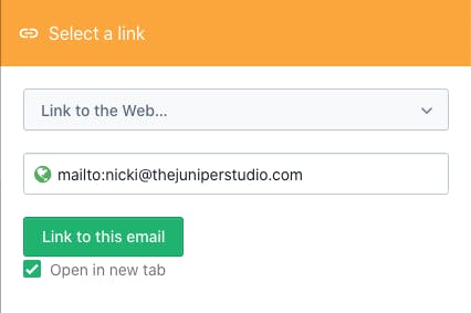 example of email link