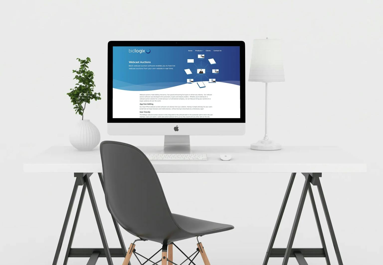 bidlogix website displayed on mac