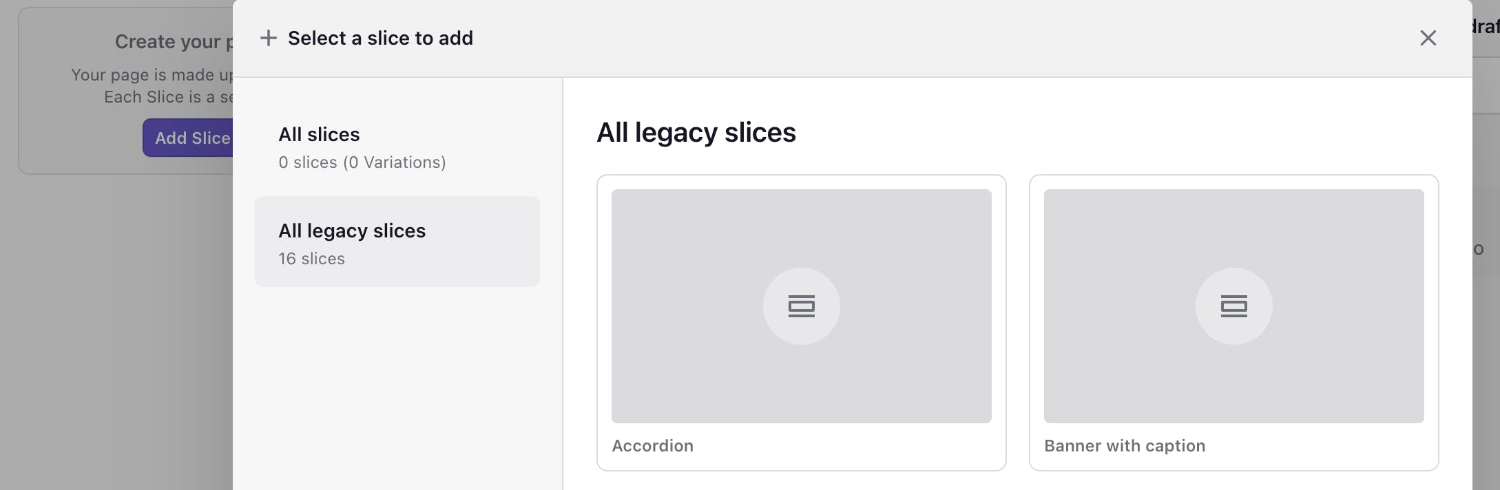 Prismic slice selection