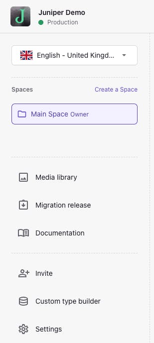 Prismic builder sidebar example for Juniper Demo