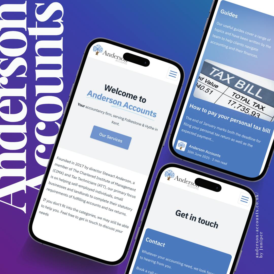 Anderson Accounts mockups