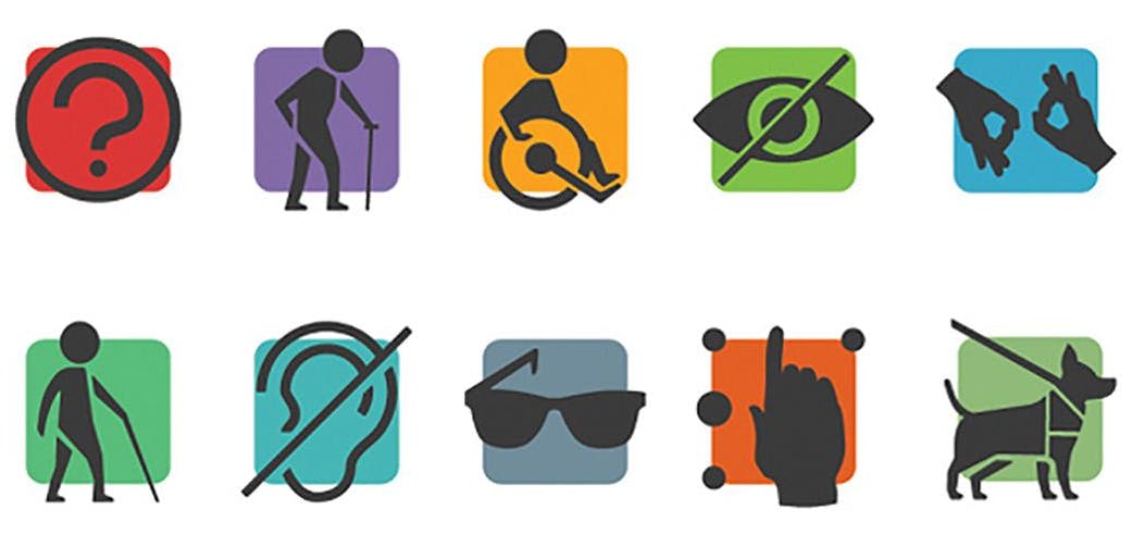 icons depicting a range of disabilities