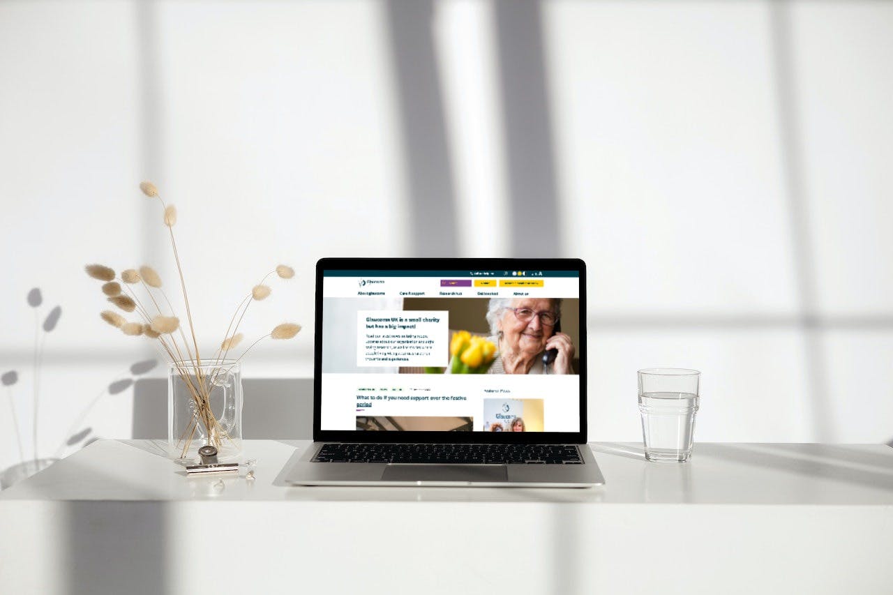 Glaucoma UK Blog on macbook