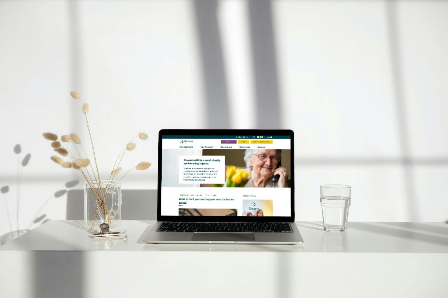 Glaucoma UK Blog on macbook