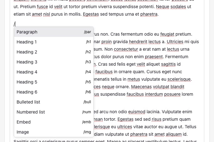 Prismic command for adding formatting and items to RichText