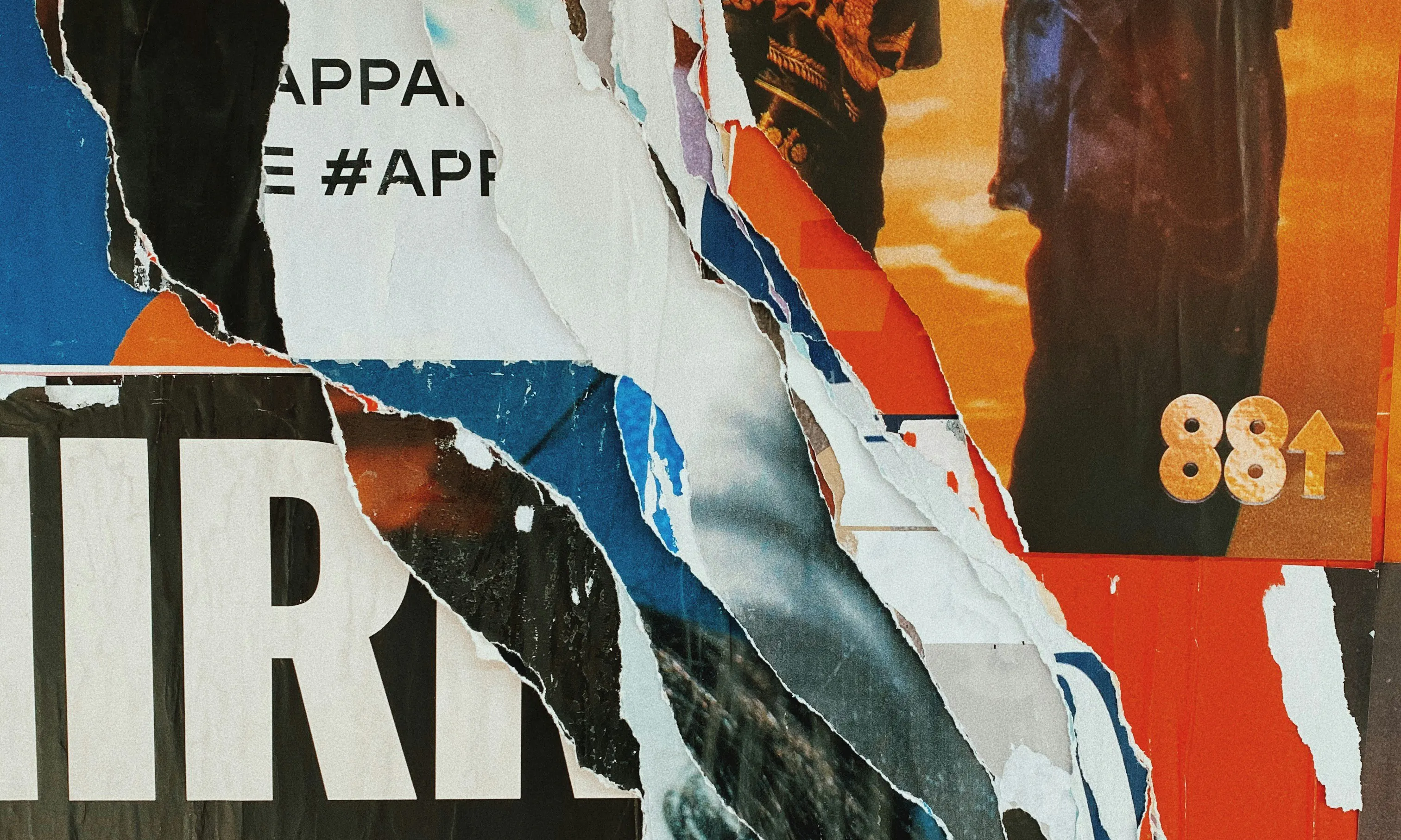 a magazine with layers ripped and peeled away