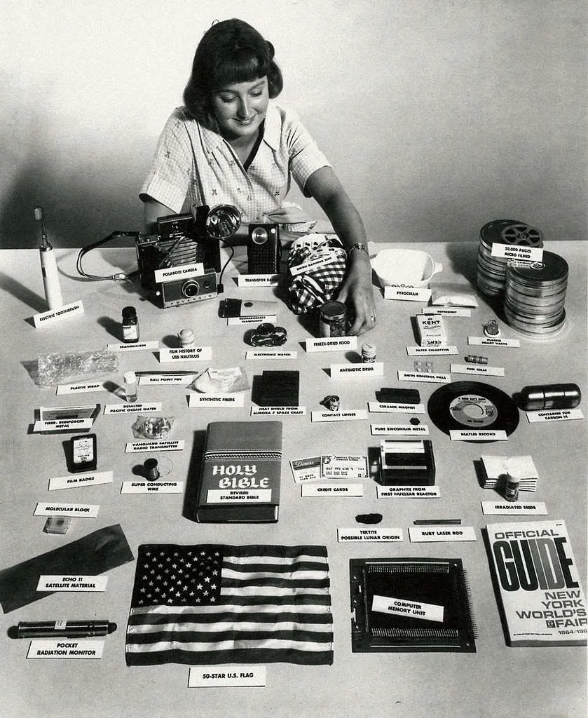woman with objects on the table