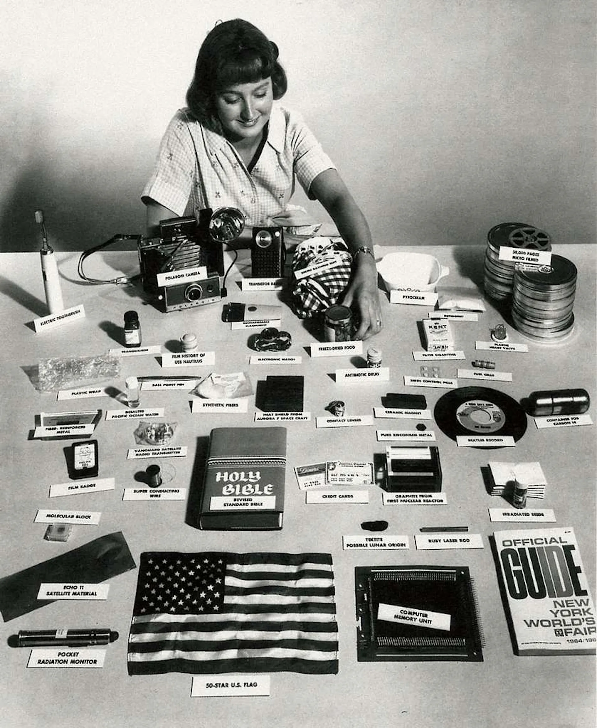 woman with objects on the table