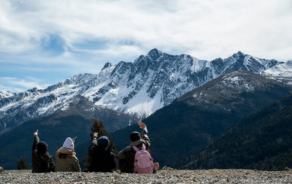 vacances à la montagne en famille