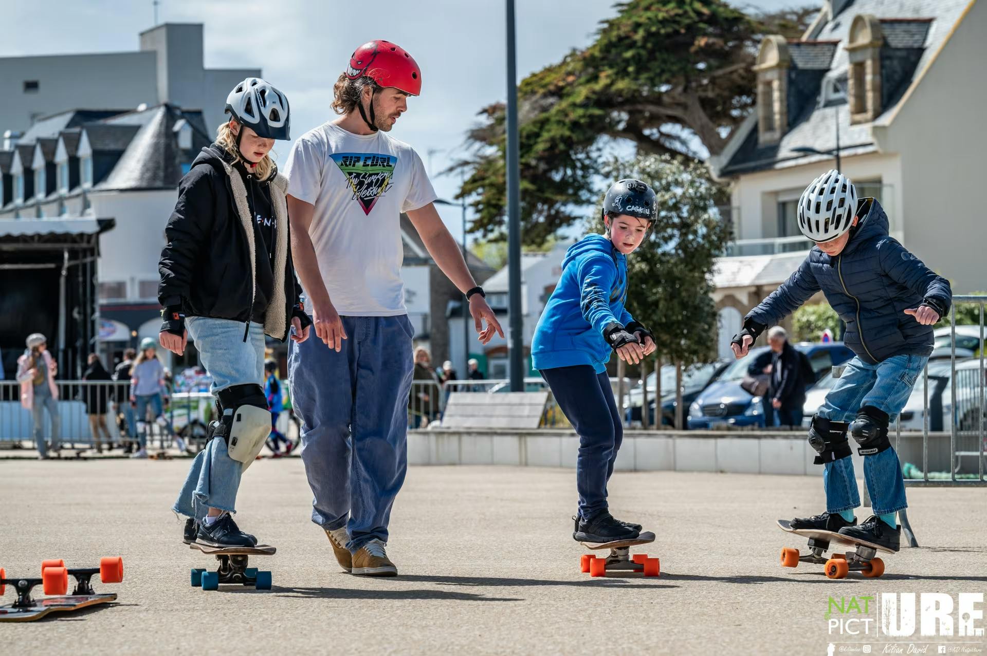 Initiation au longboard à Etel près de Quiberon