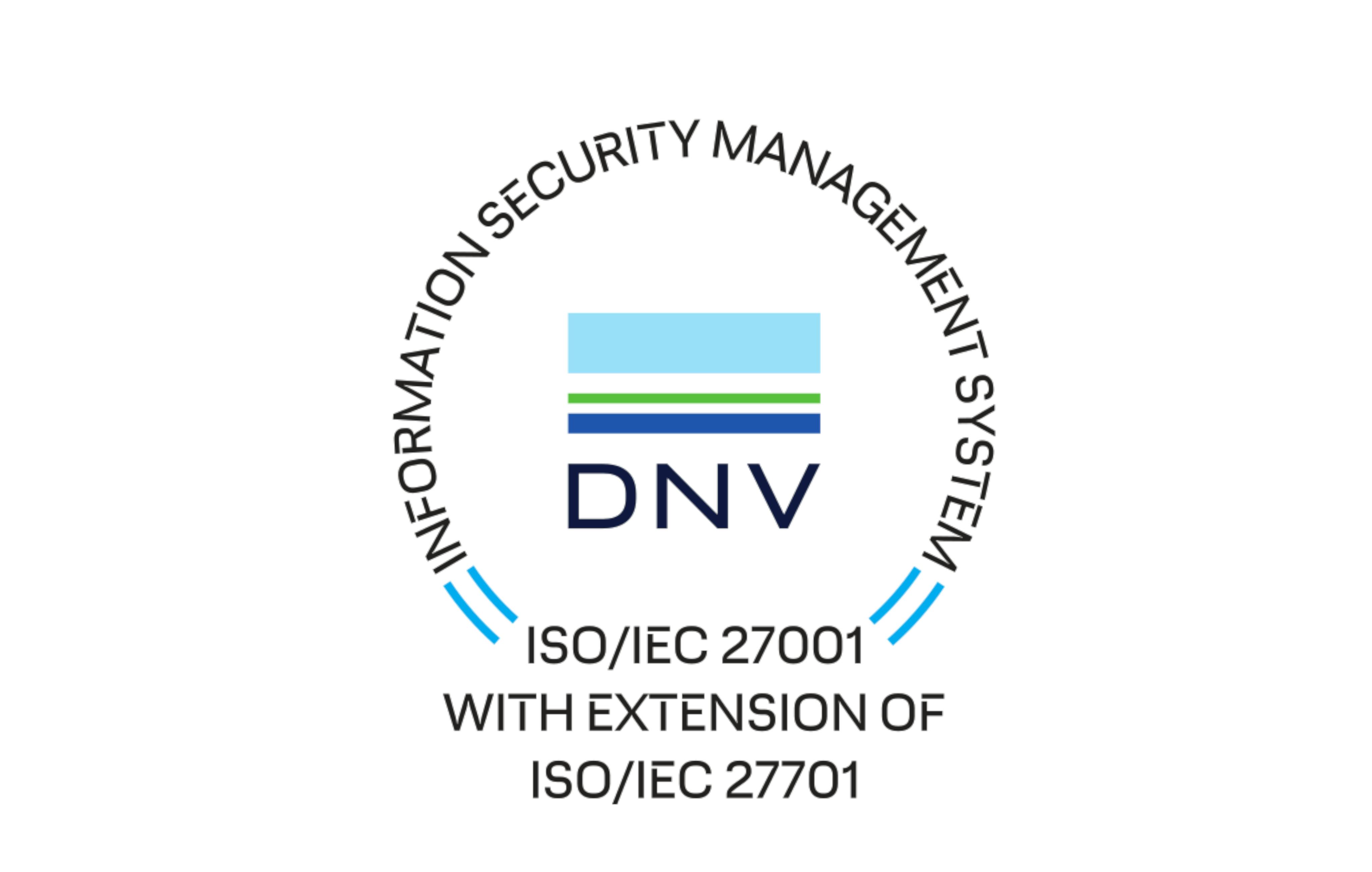 ISO/IEC 27001 and ISO/IEC 27701 Certifications, awarded by DNV. - Justikal