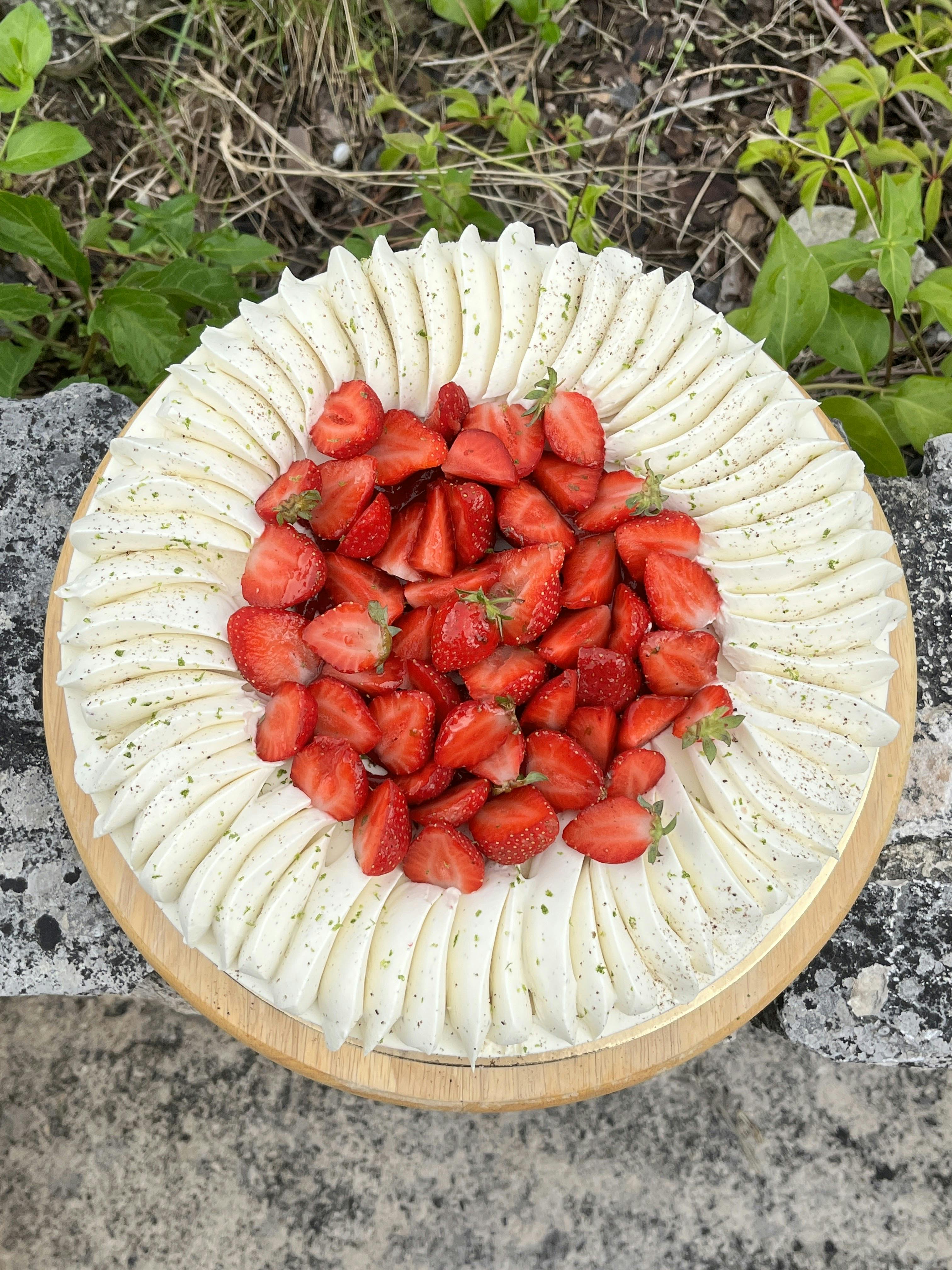 red fruit cake