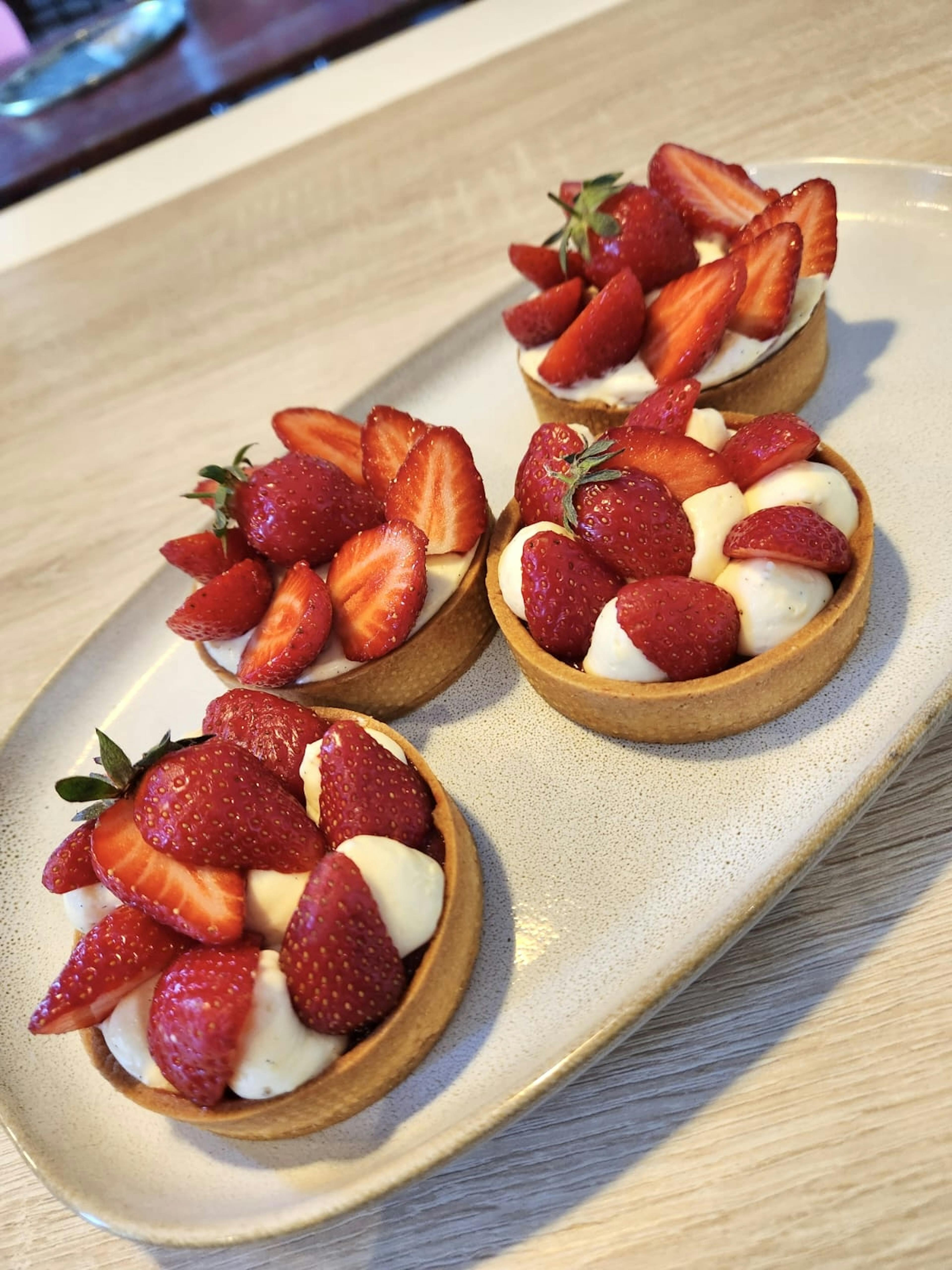 strawberry tarts by justine patisseries pastry class
