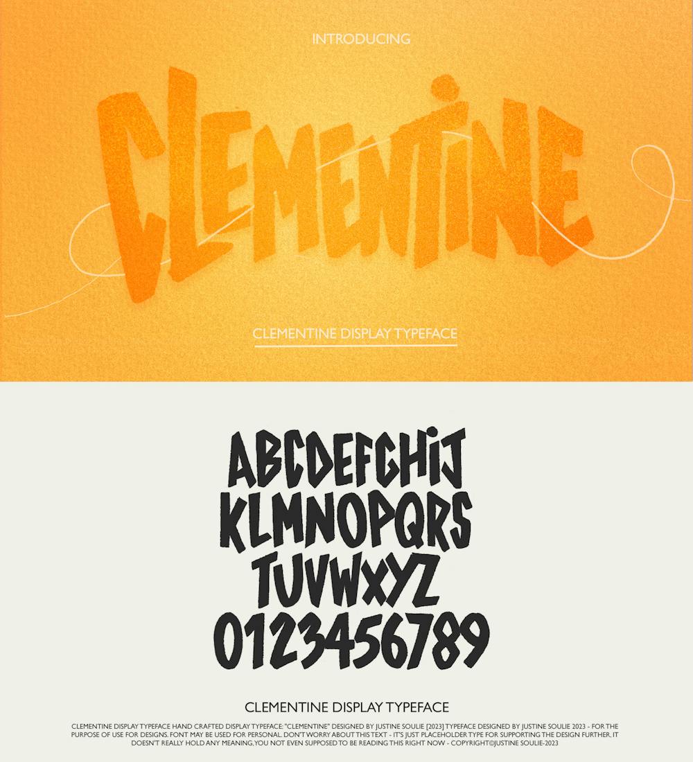 clementine display typeface