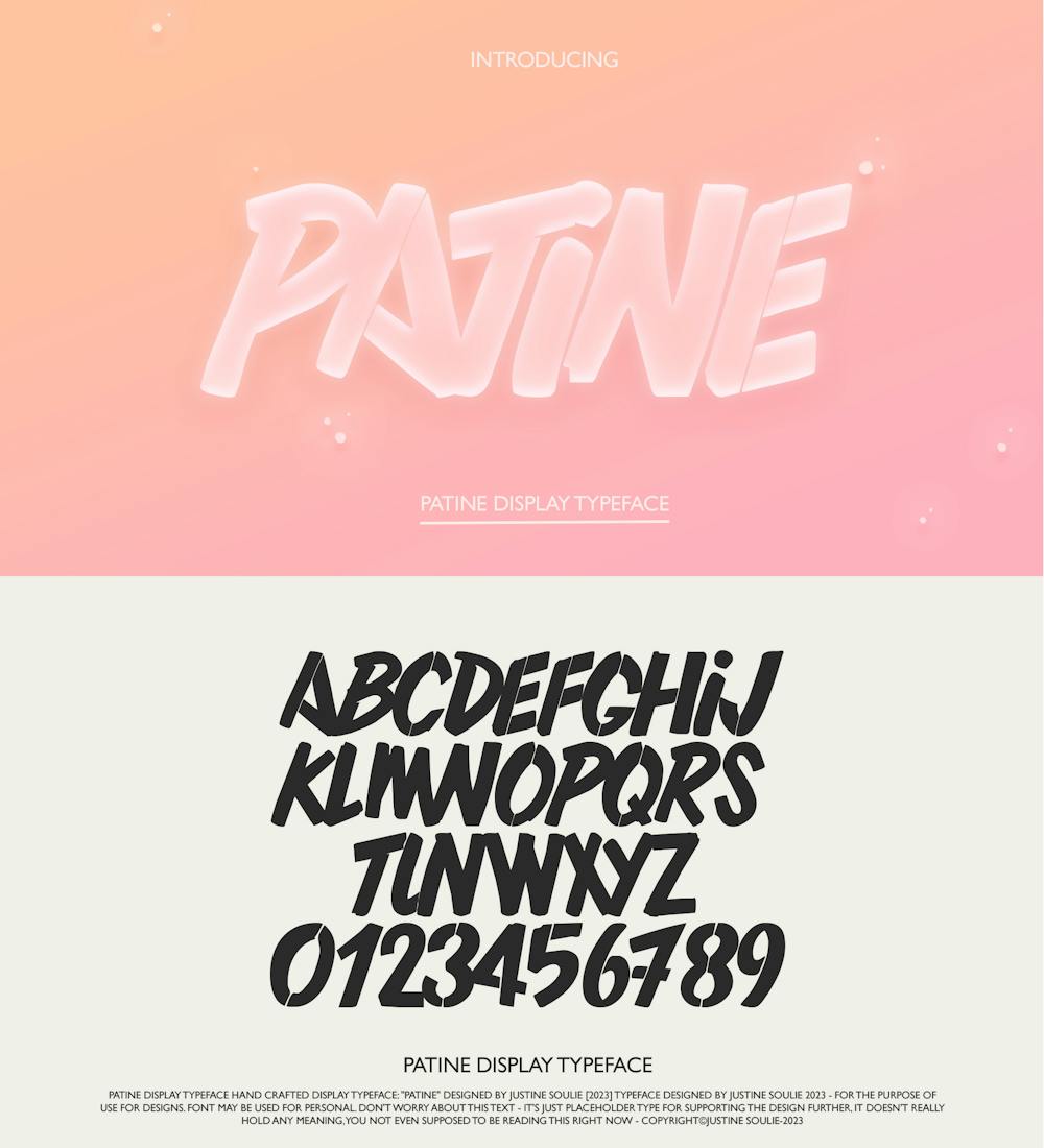 patine display typeface