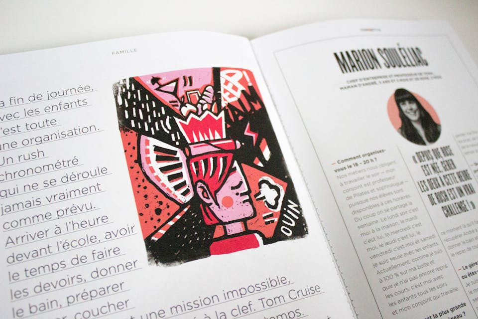 illustration in magazine