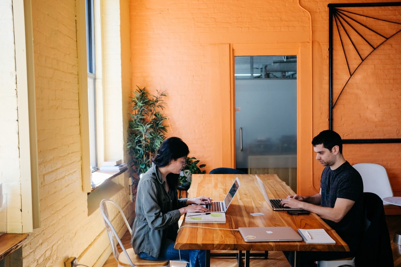 People Working Remotely in a Cafe