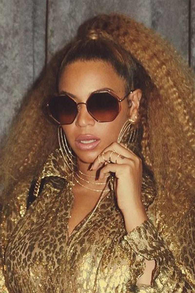 Beyonce wearing Chloe sunglasses