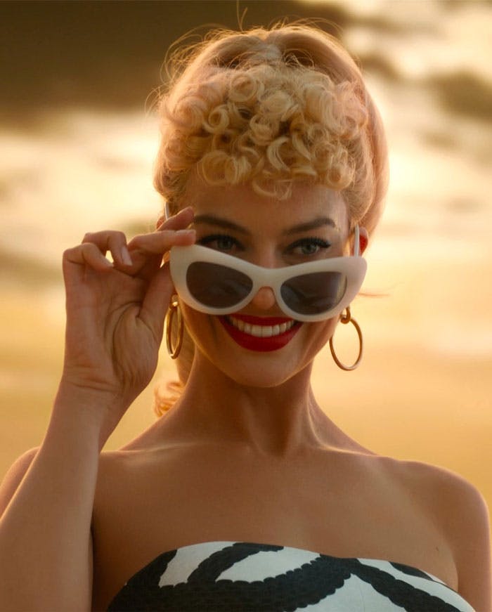 Margot Robbie Barbie Movie White Sunglasses