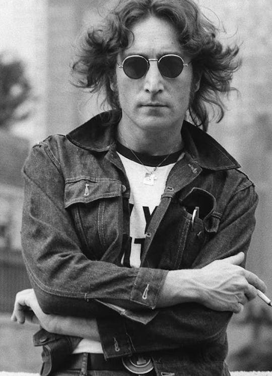 John Lennon wearing sunglasses
