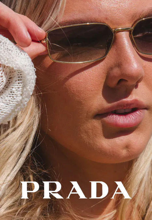 Shop Prada PR10ZS Sunglasses Tortoise/Dark Brown | Afterpay display picture 1