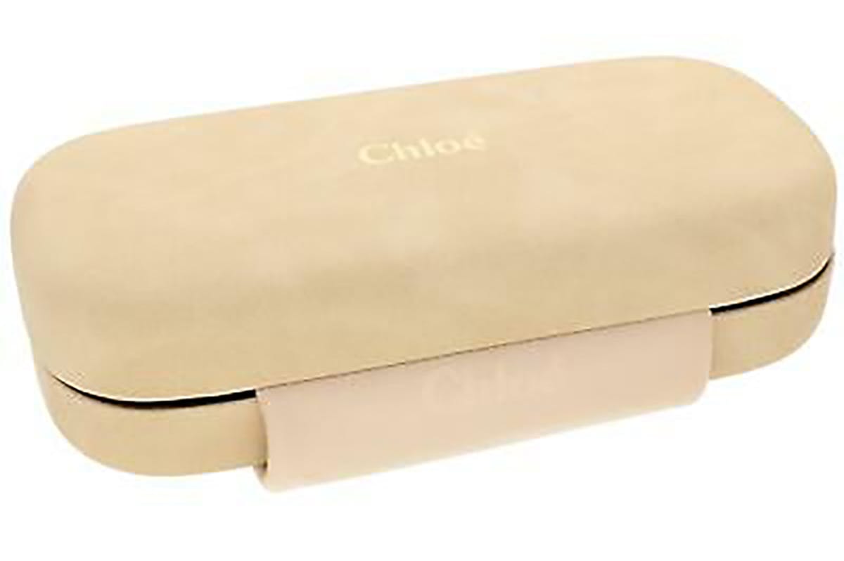 Chloe Carlina Round Gold and Transparent Brown/Grey Gradient Flash Lenses