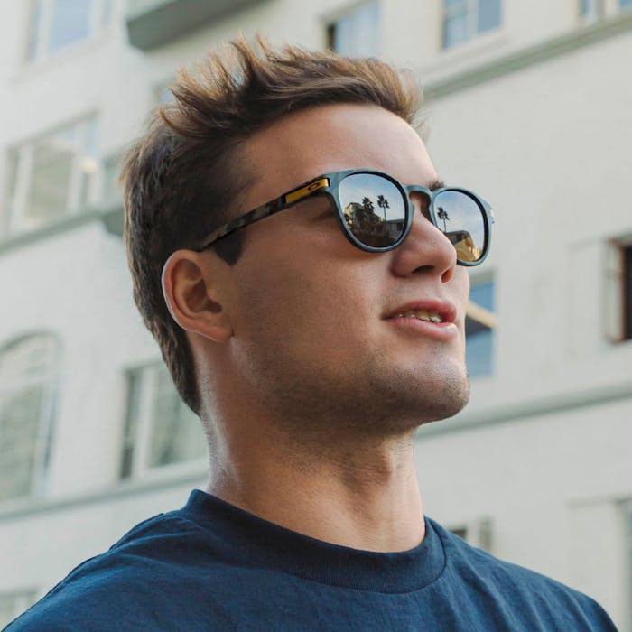 Man wearing Oakley sunglasses