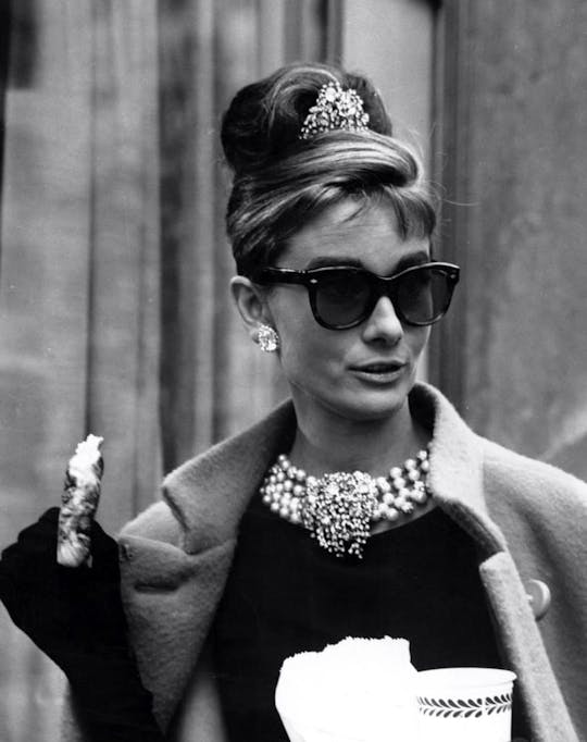 Audrey Hepburn wearing sunglasses