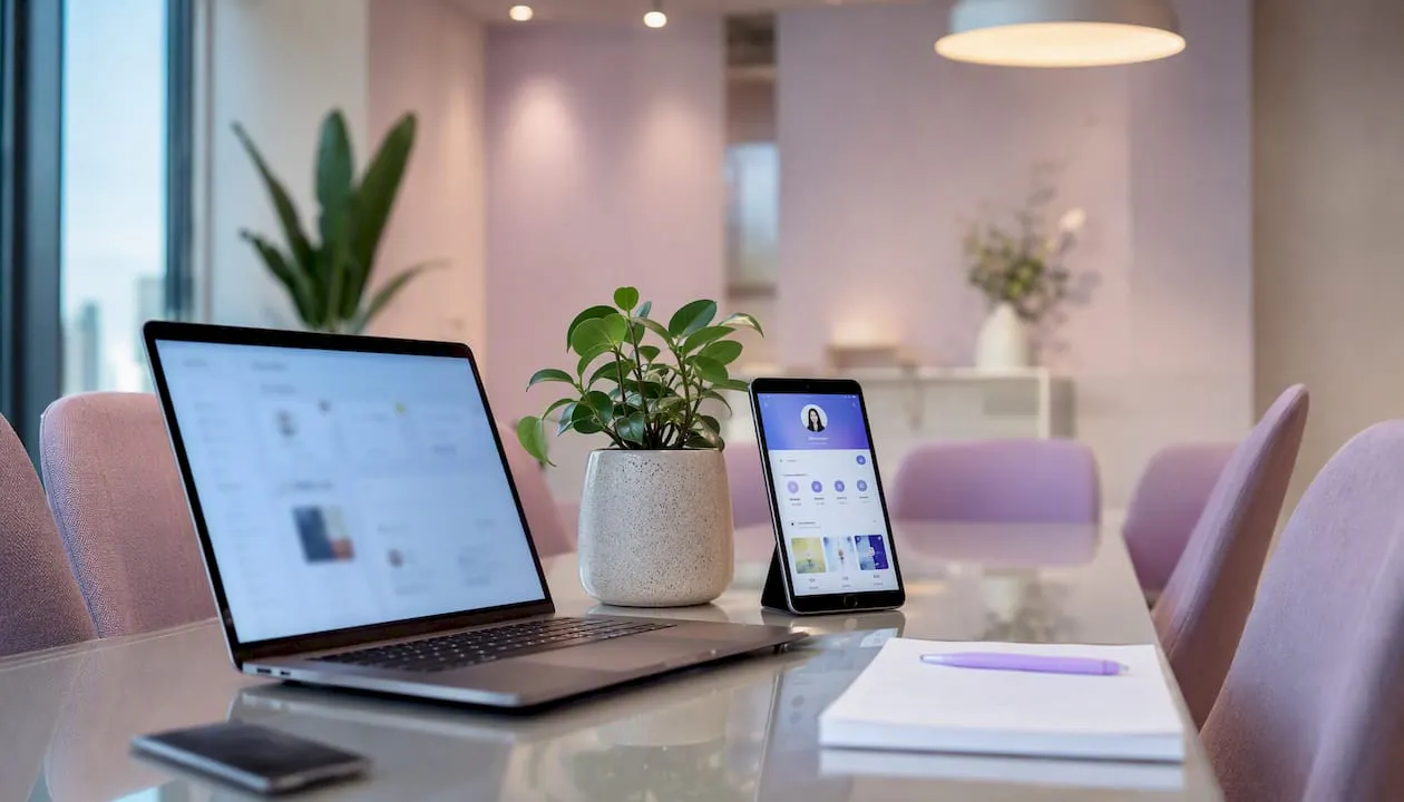 Laptop and tablet displaying enterprise admin dashboard