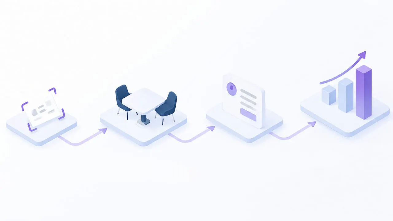 Illustration of scan-to-revenue attribution chain