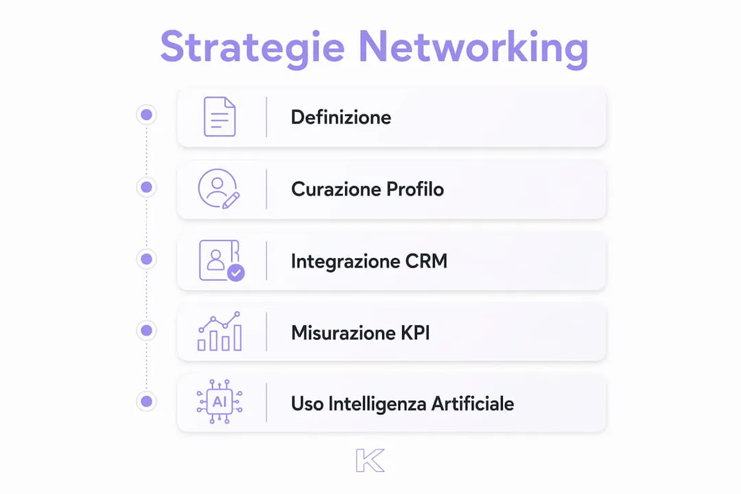 Infografica con le migliori strategie per costruire una rete di contatti online