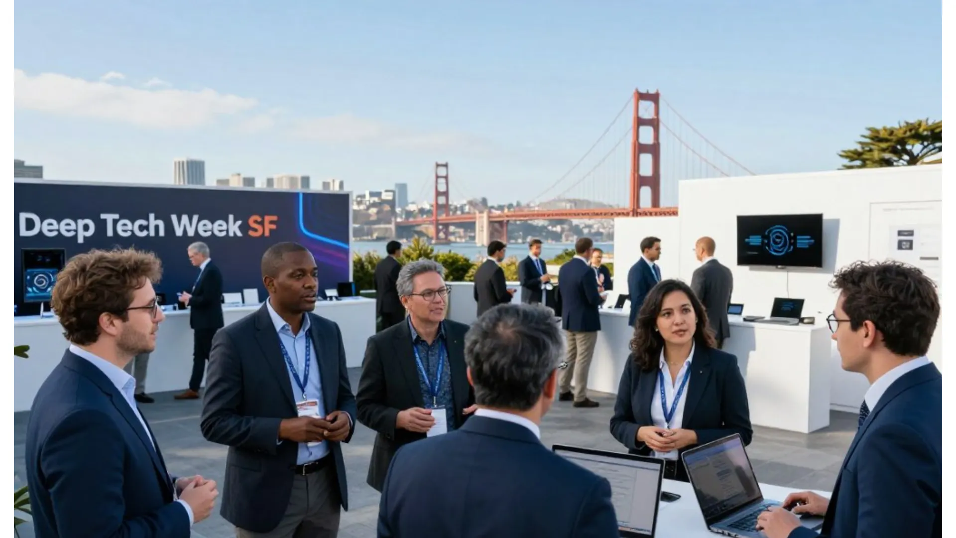 Meeting on a rooftop for a side event of the week tech