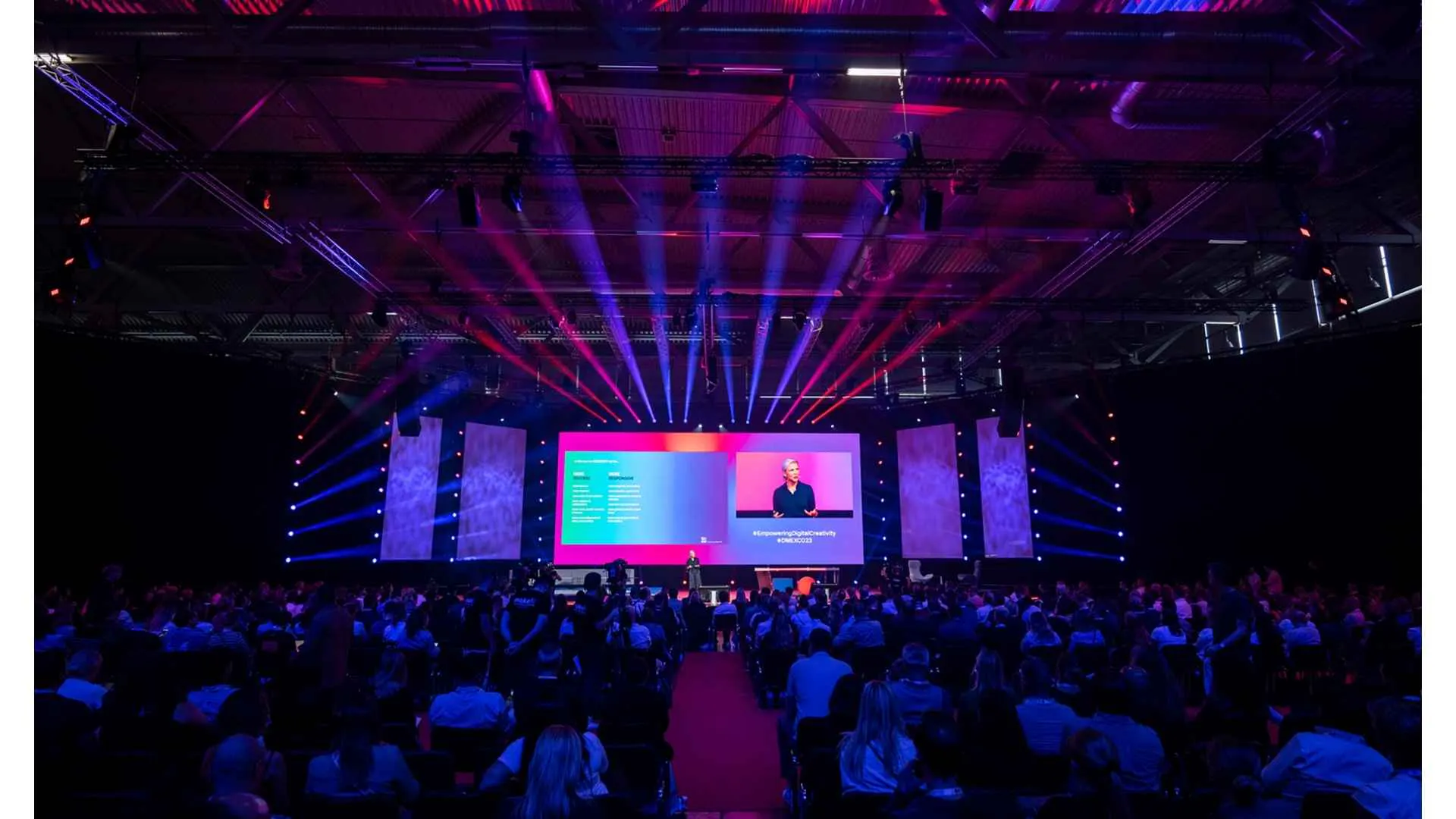 Stage for a speaker at the DMEXCO 26 event