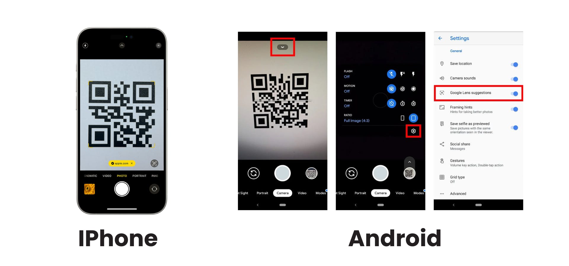 scan qr code with Iphone / Android