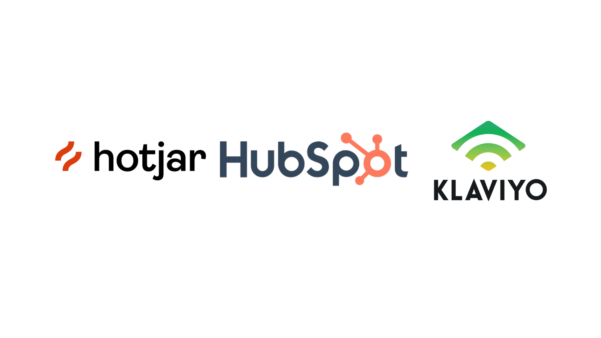 hotjar, hubspot, klaviyo logo