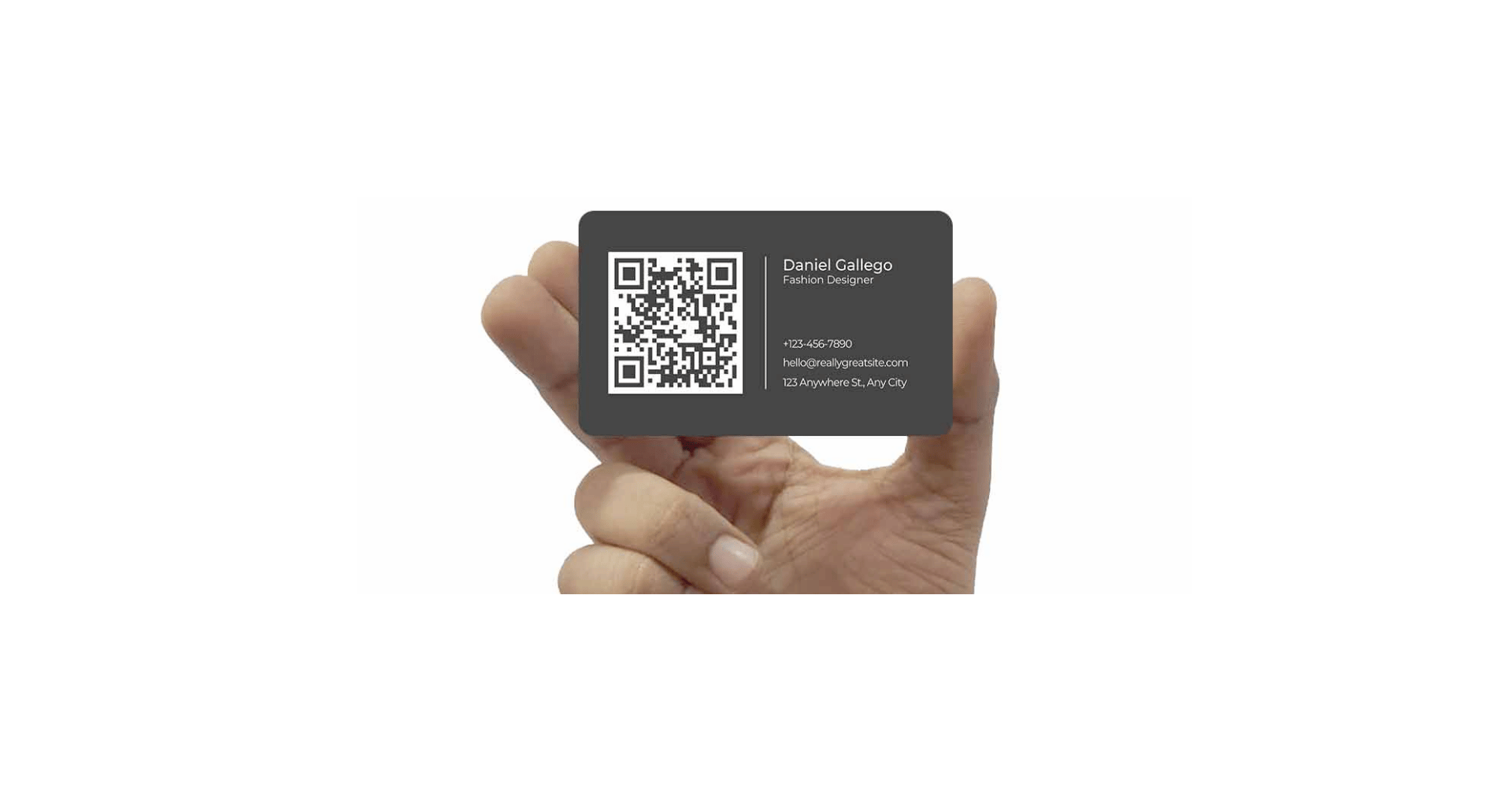 business card with qr code