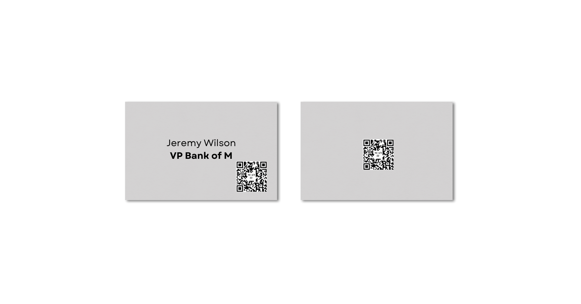 business card with qr code