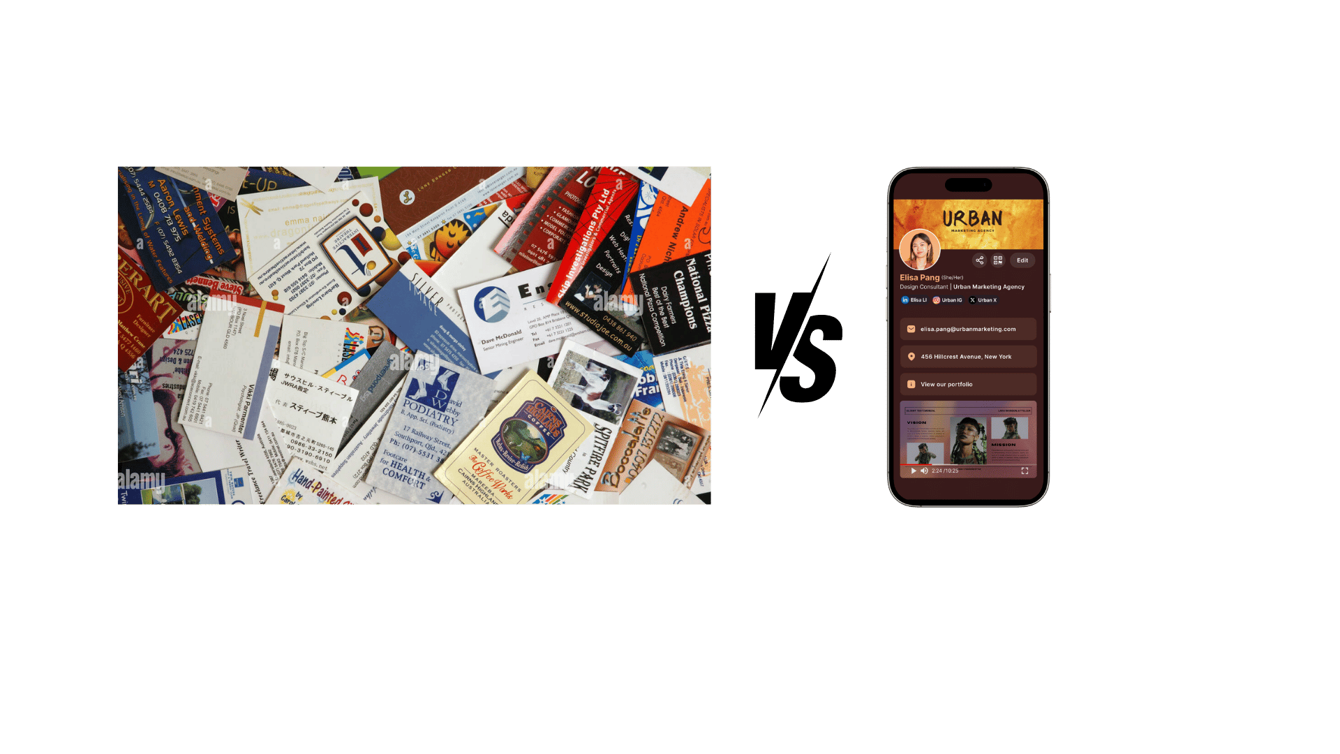 business card vs digital business cards