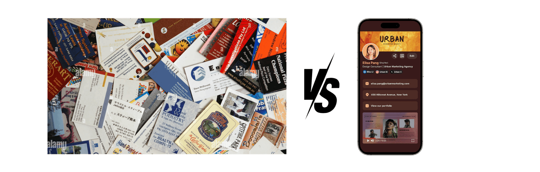 paper business cards vs digital business cards